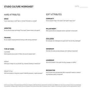 Studio Culture Worksheet v1