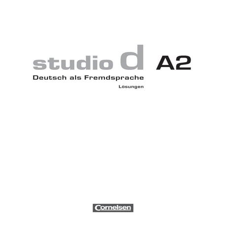 Studio d a2 losungen | PDF