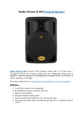 studiomaster b400 powered speaker price