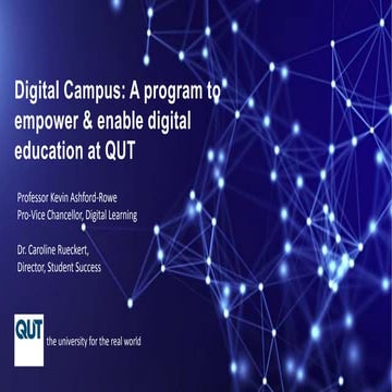 Students First 2020: Digital Campus, A program to empower & enable digital ed...