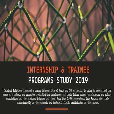 Internship & Trainee - Programs Study 2019