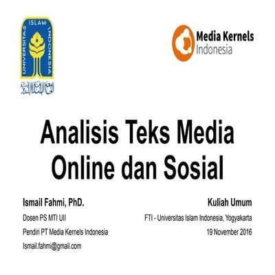 Analisis Teks Media Sosial dan Online