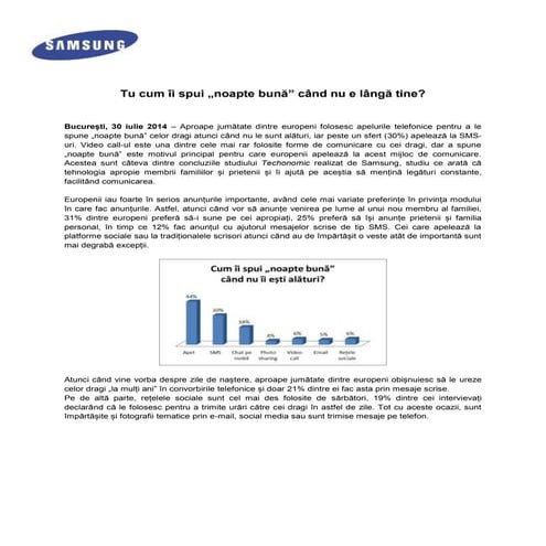 Studiu samsung   ce forme de comunicare prefera europenii