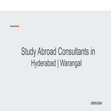Study abroad consultants in hyderabad - ustudent | PPTX