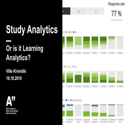 Study Analytics: Or is it Learning Analytics?
