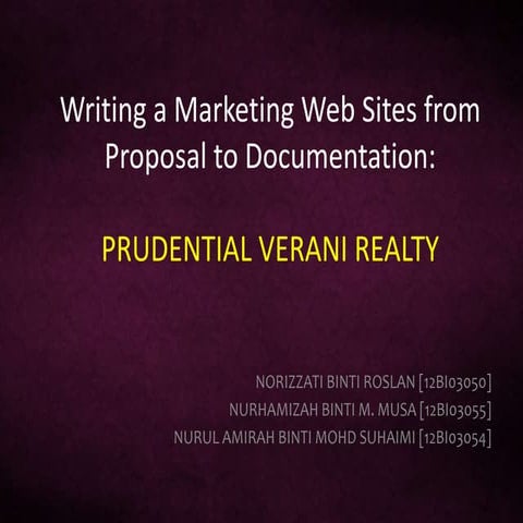 Study Case : Prudential Verani Realty