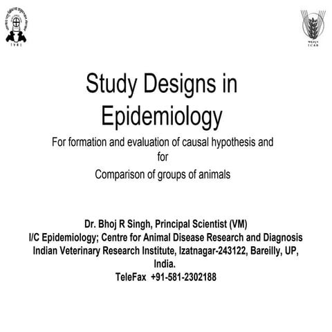 Study designs in epidemiology