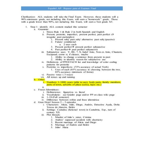 AP Study guide final exam | DOCX