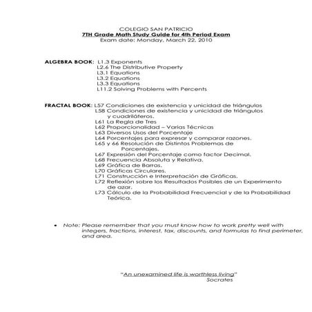 Study Guide For Period Exam