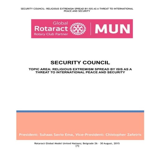 Study guide security council rotaract global mun 2015