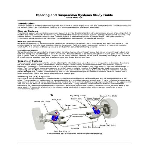 Studyguide suspension and steering