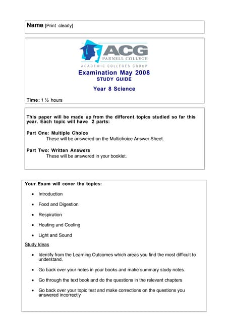 Study Guide Year 8 Pdf Study Guide Year 8 Pdf