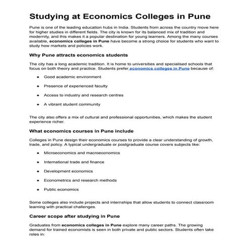 Studying at Economics Colleges in Pune.pdf
