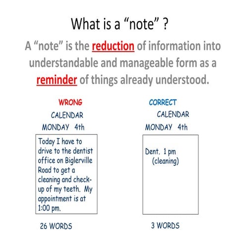 Studying from you Notes - HACC College Success 2014