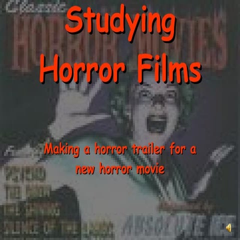Studying Horror Films