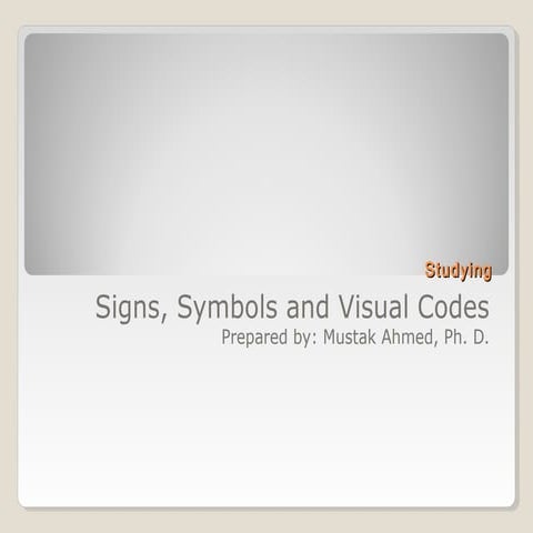 Studying signs, codes