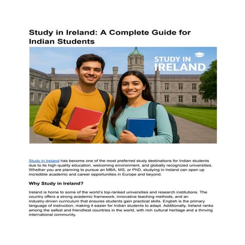 Study in Ireland For Indian Student The Complete Guide.pdf