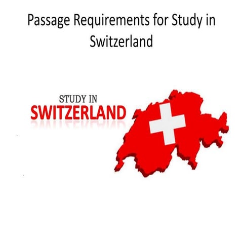 Study in sitzerland