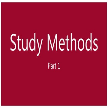 Study methods (lesson 3)