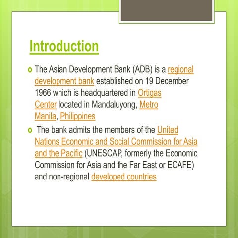 Asian Development Bank | PPTX