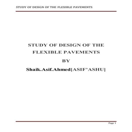 Study of design of the flexible pavements