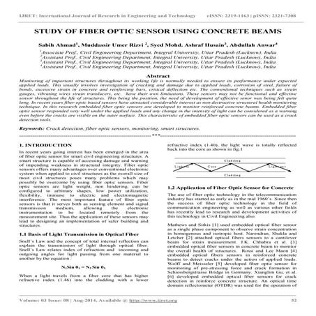 Study of fiber optic sensor using concrete beams
