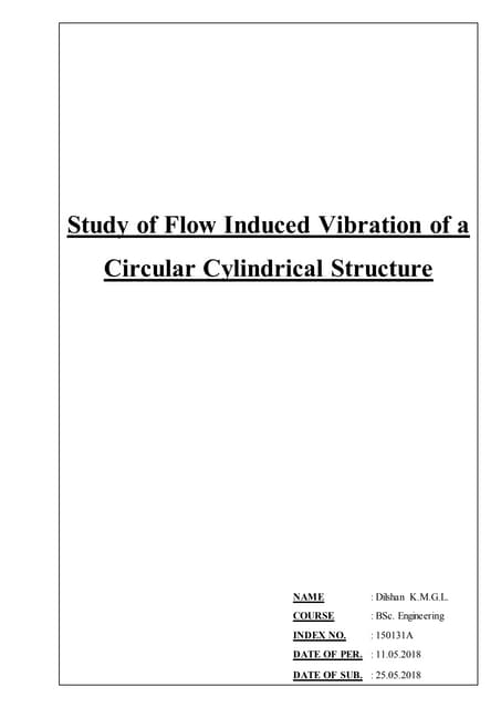 ACOUSTICALLY INDUCED VIBRATION (AIV) & FLOW INDUCED VIBRATION (FIV ...