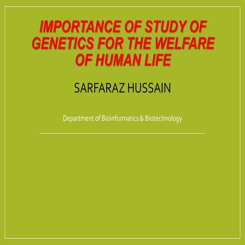 importance of genetics