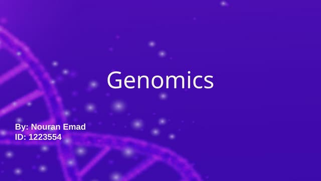 Study of Human Genome .LO.7.pptx. uncompleted Presentation done by a student