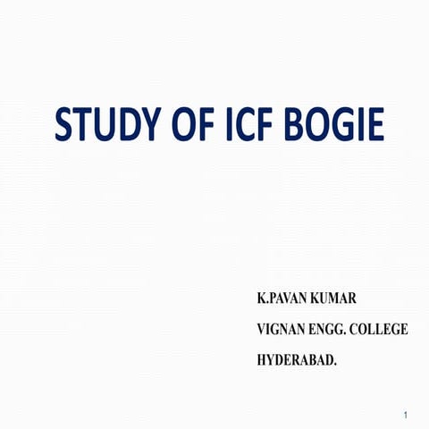 STUDY OF ICF BOGIE
