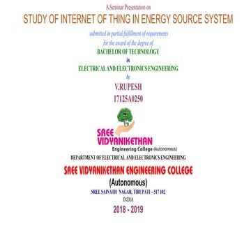 Study of IoT in energy source system