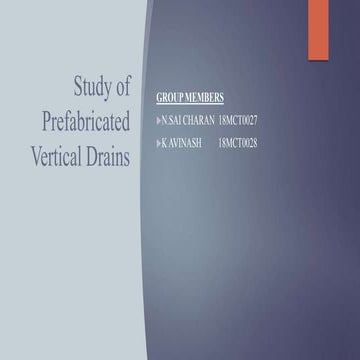 Study of Prefabricated Vertical Drains