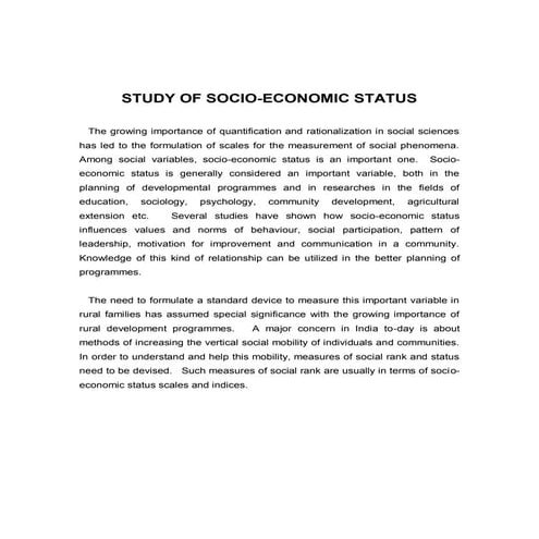 Study of Socio Economic Status in Tsunami Project in NYK Pondicherry by S.Lakshmanan Psychologist