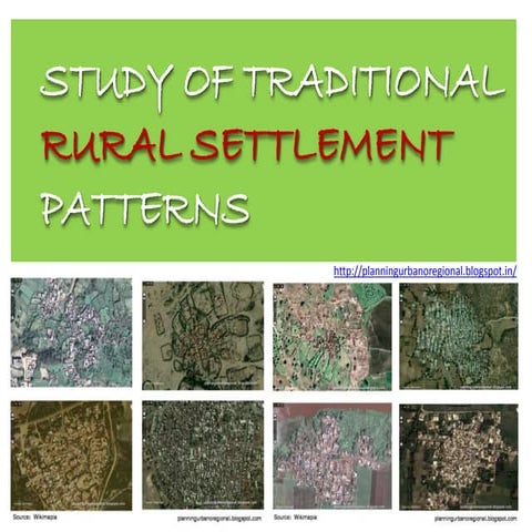Sustainable settlement patterns