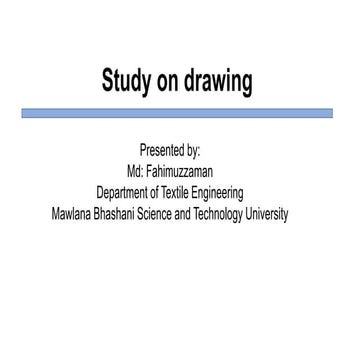 Study on drawing and doubling