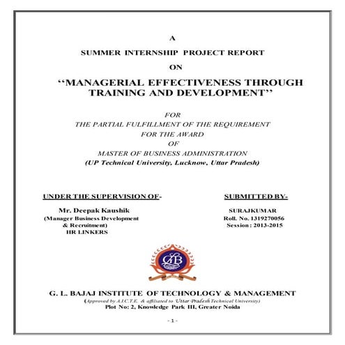 Studyoneffectivenessoftraininganddevelopment 120407125558-phpapp02