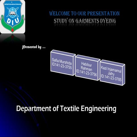 Study on garments dyeing