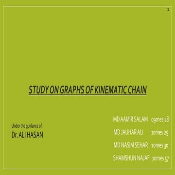 Study on graphs of kinematic chain