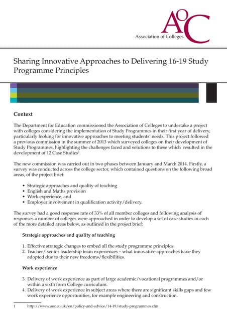Study programmes overview