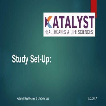 Study setup_Clinical Data Management_Katalyst HLS