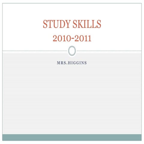 Study skills