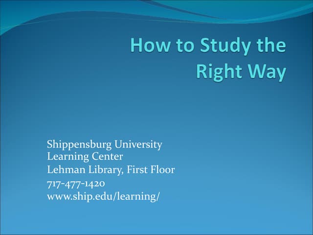 Study skills
