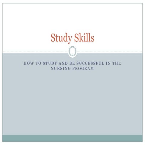Study skills