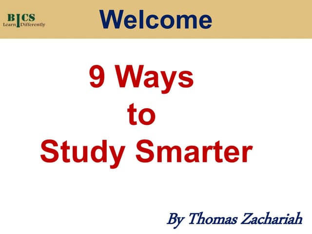 Study smart