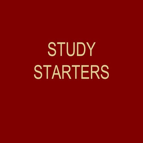 Study starters