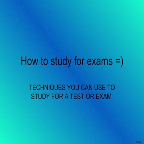 Study Techniques