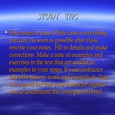 Study Tips