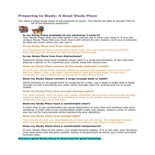 Study tips  nnnjnnn
