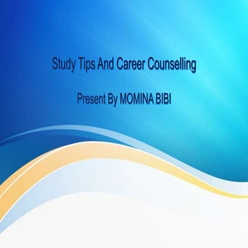 Study tips and career counselling