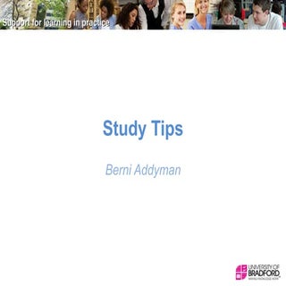 Session 1 - Study Tips 1.1
